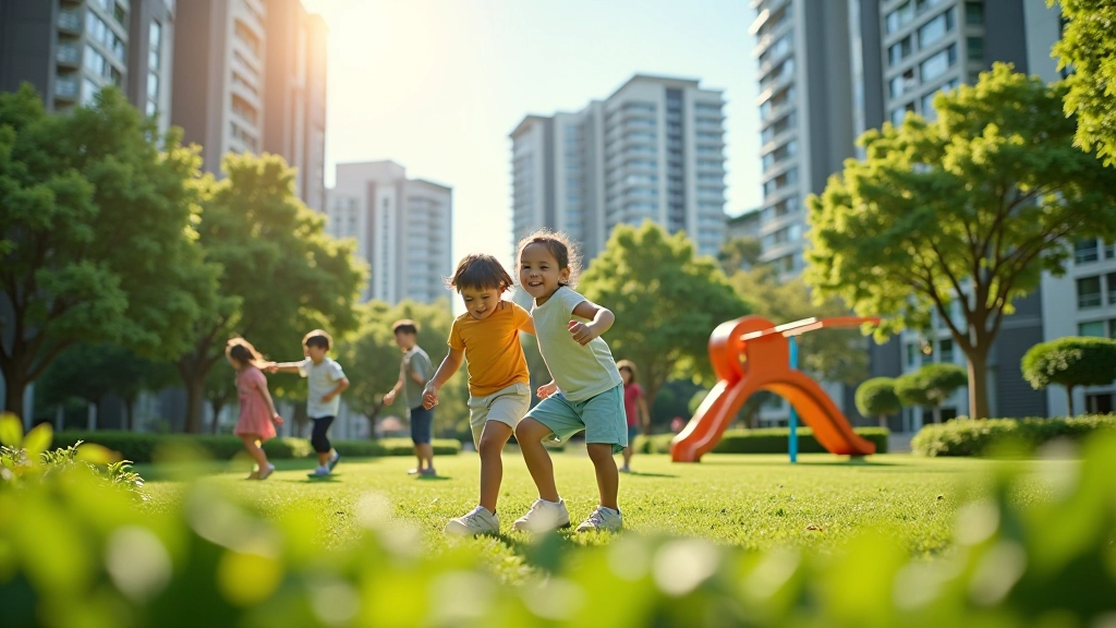 Residential community with shopping centers and family amenities nearby